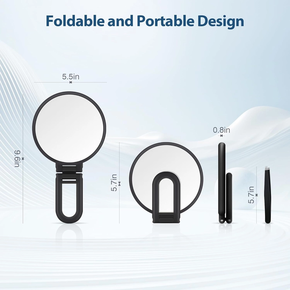 Black 30x Magnifying Mirror