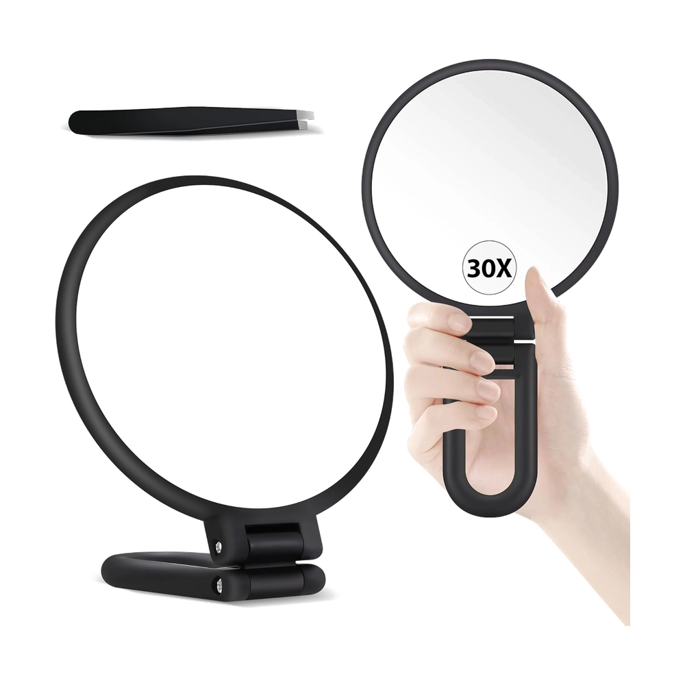 Black 30x Magnifying Mirror