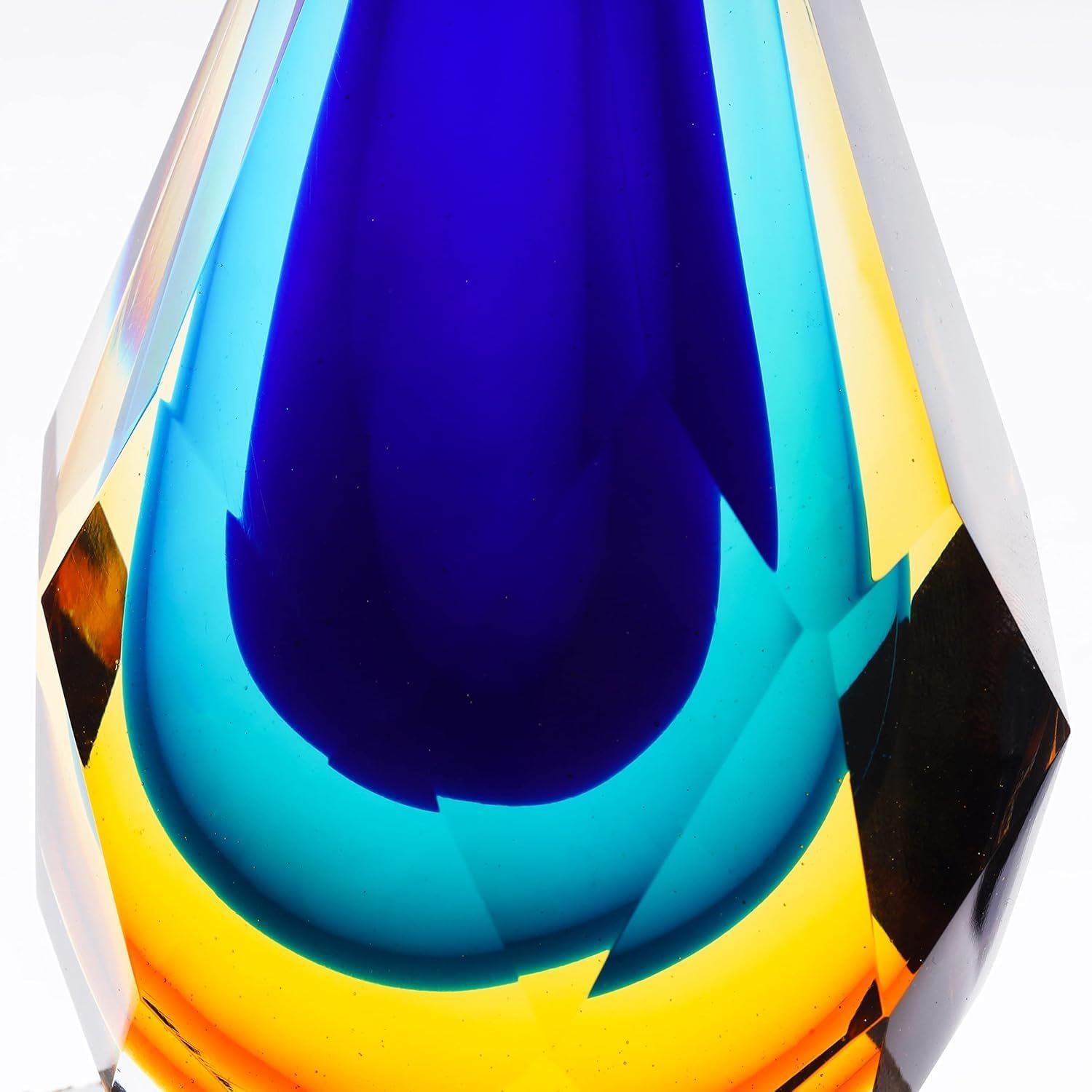 Blue Clear Glass Sculpture