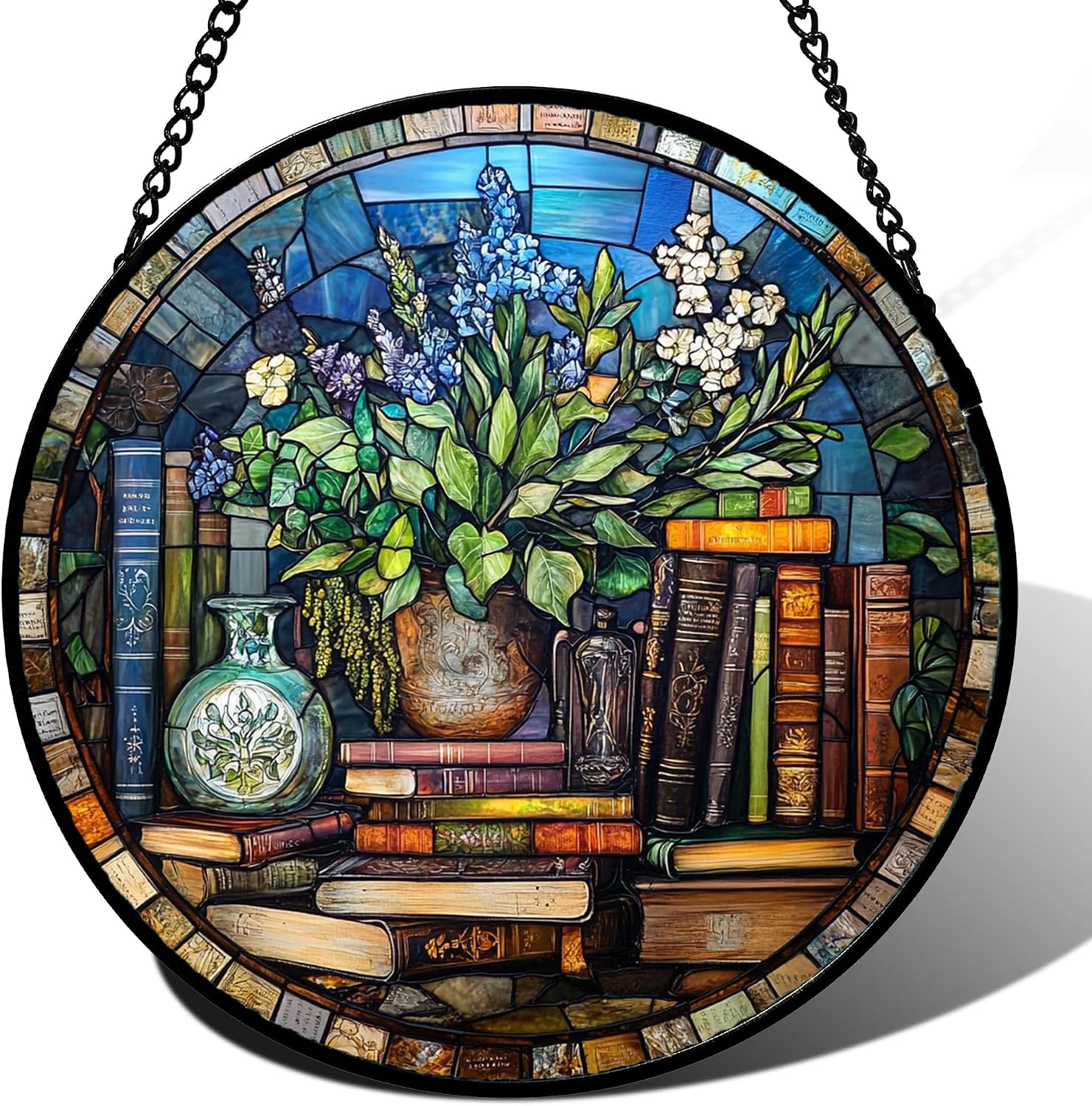 Cactus Stained Glass Suncatcher