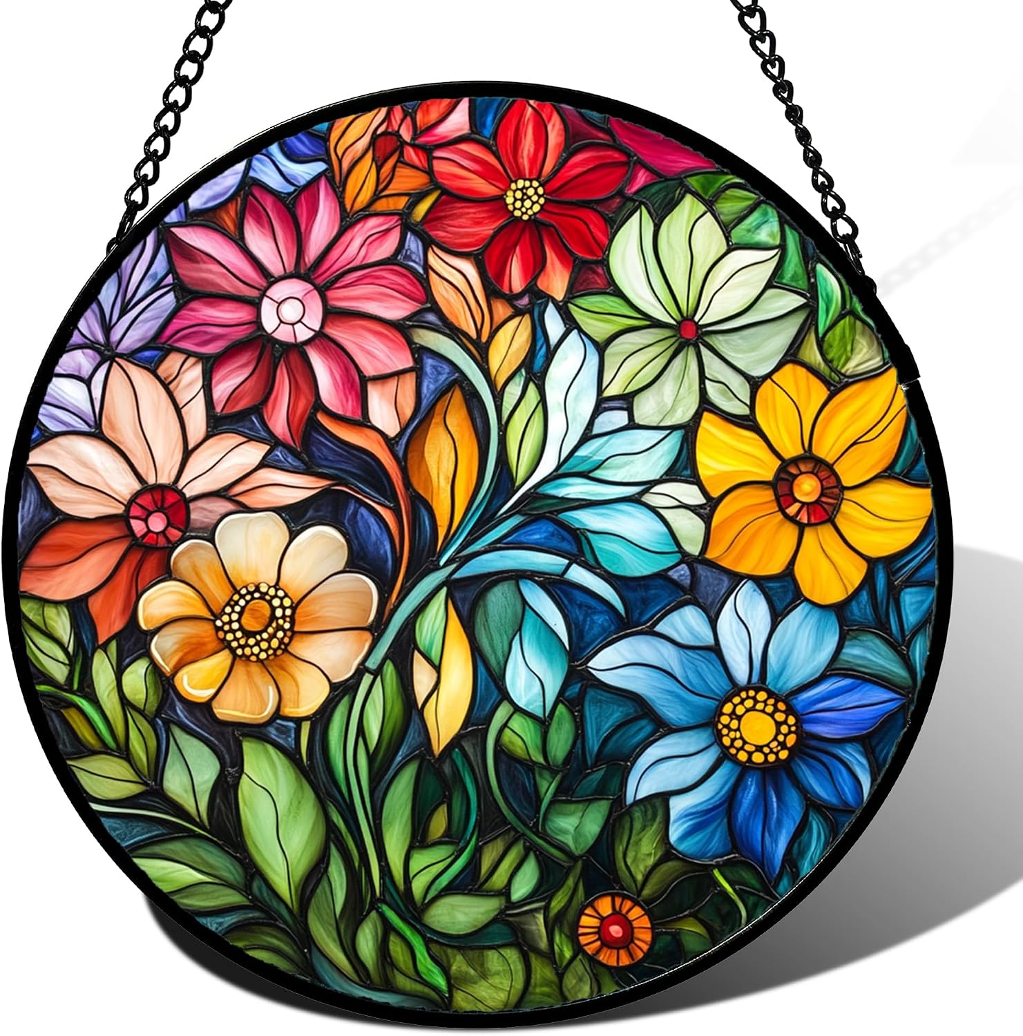 Cactus Stained Glass Suncatcher