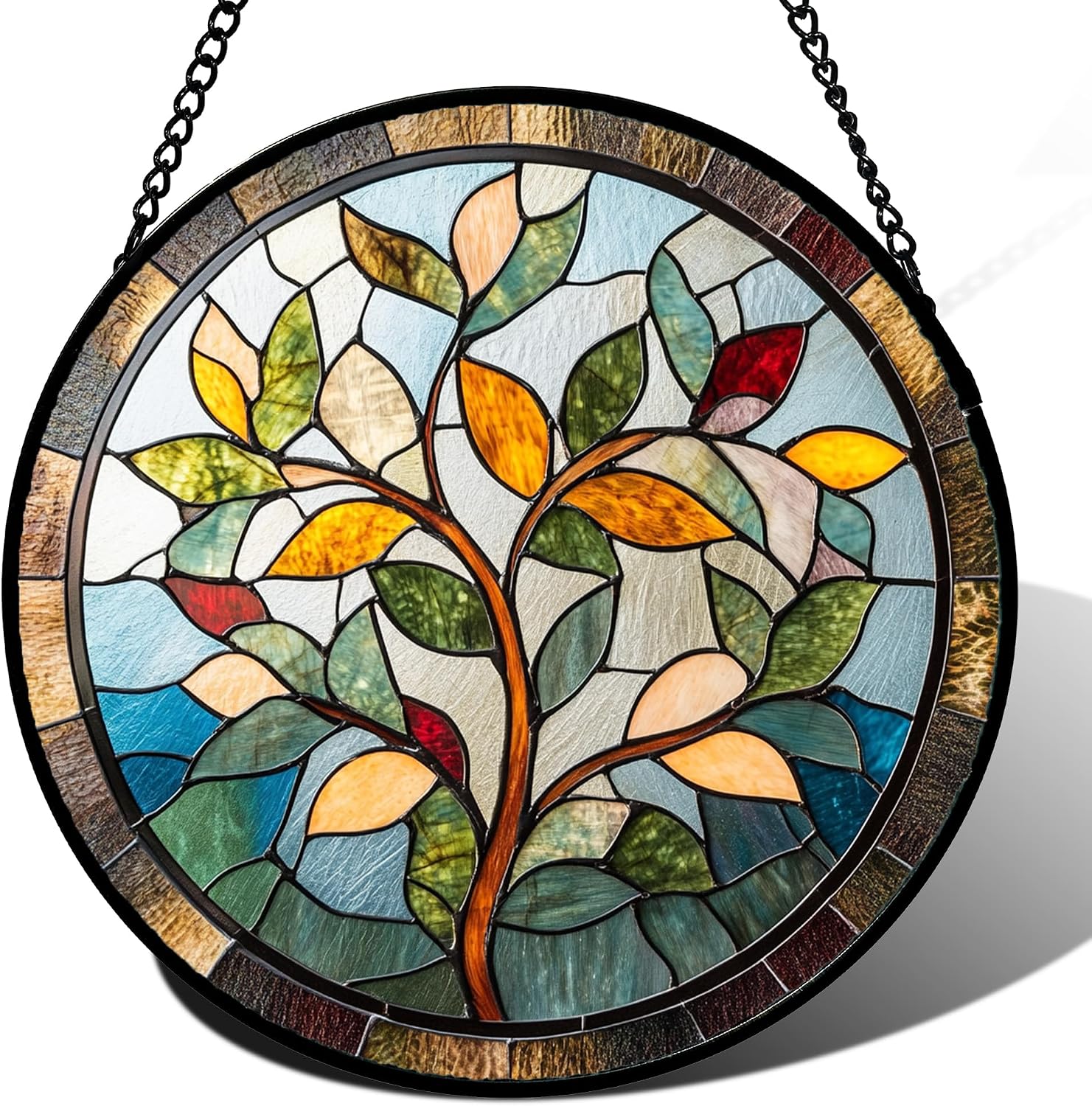 Cactus Stained Glass Suncatcher