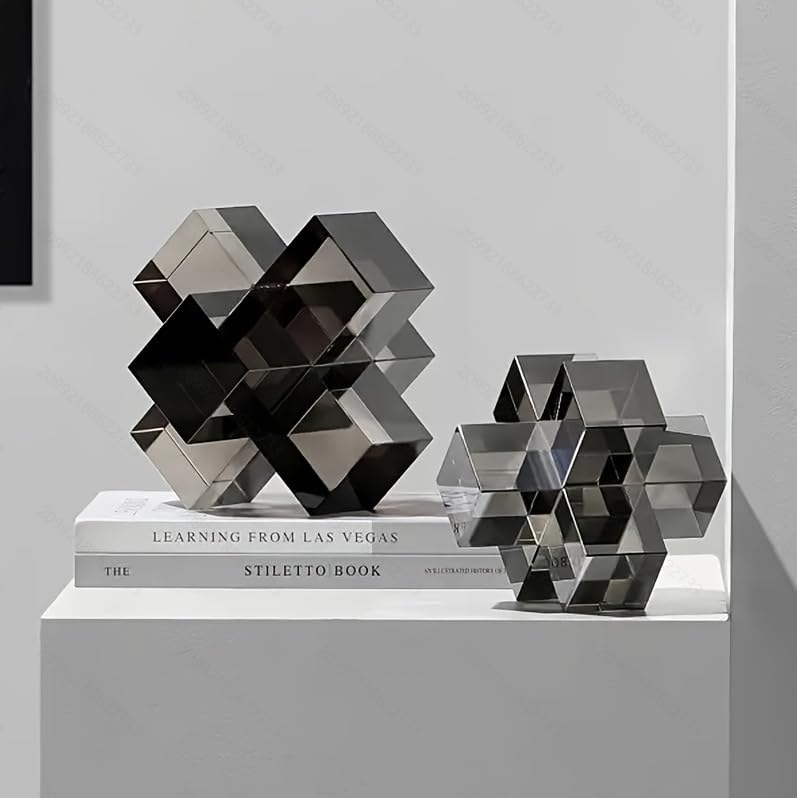 Clear Black Geometric Ornament