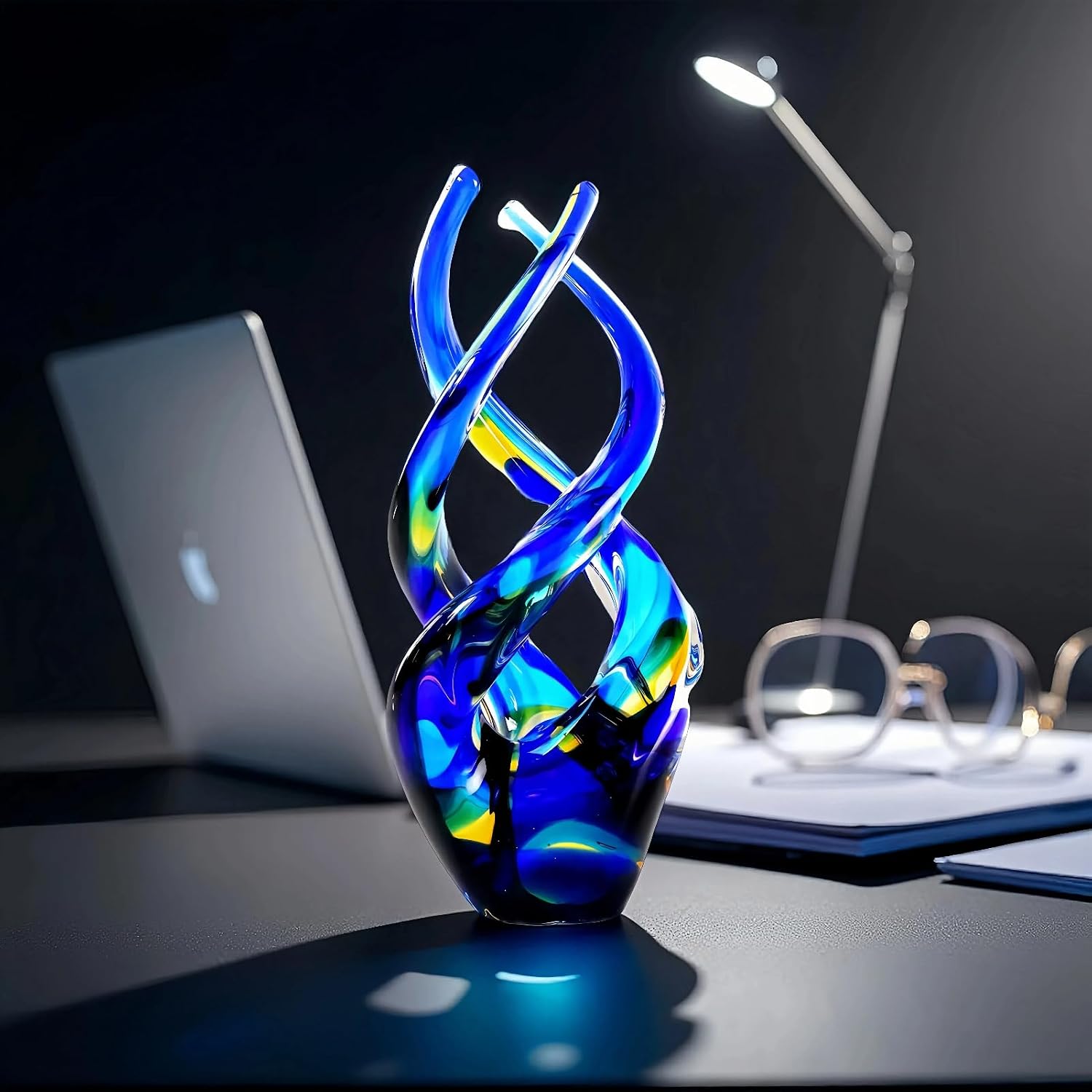 Cobalt Blue Glass Sculpture