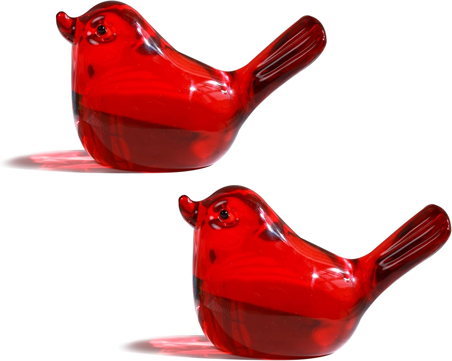 Dark Blue Glass Bird Figurine