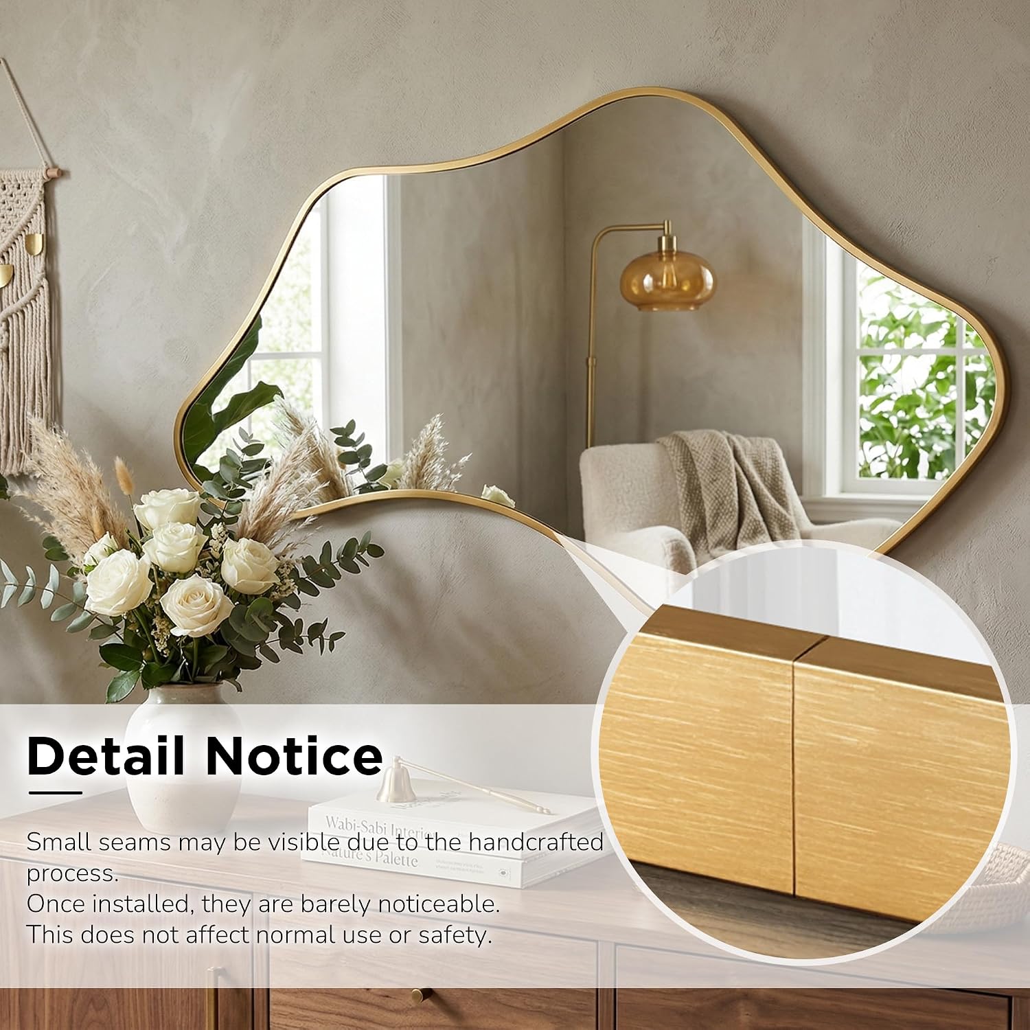 Gold Irregular Wall Mirror
