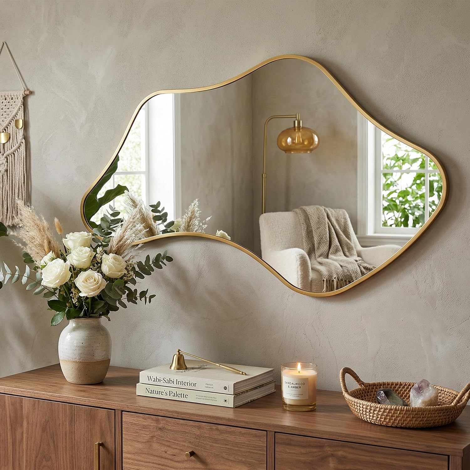 Gold Irregular Wall Mirror