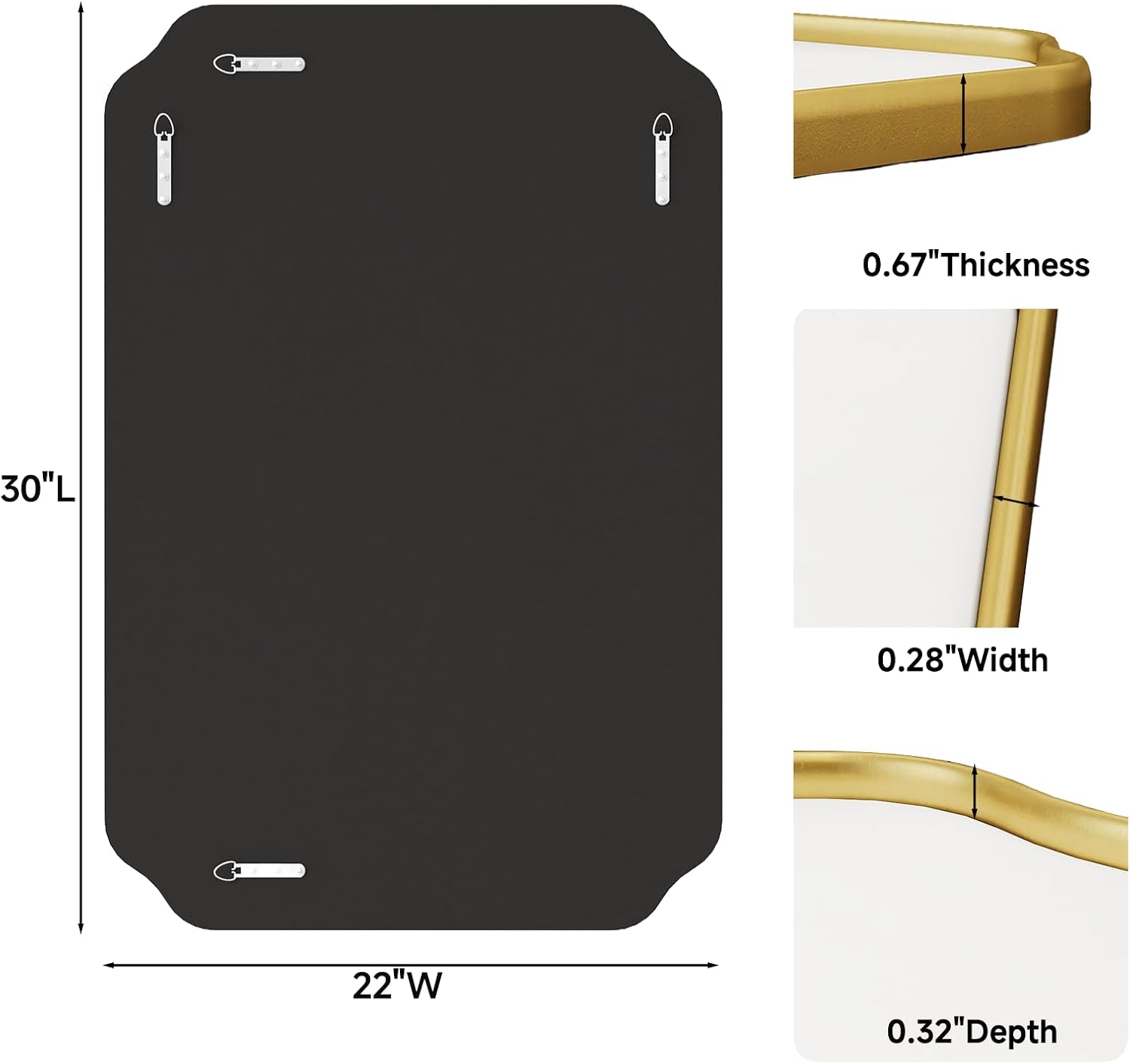 Gold Scalloped Wall Mirror
