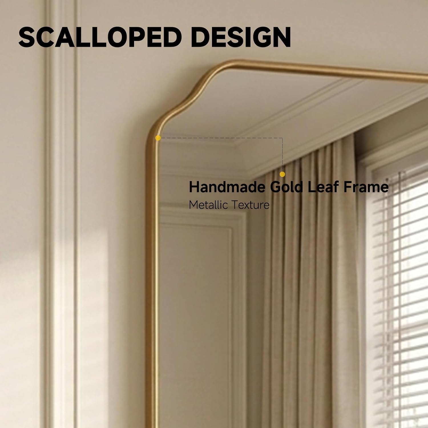 Gold Scalloped Wall Mirror