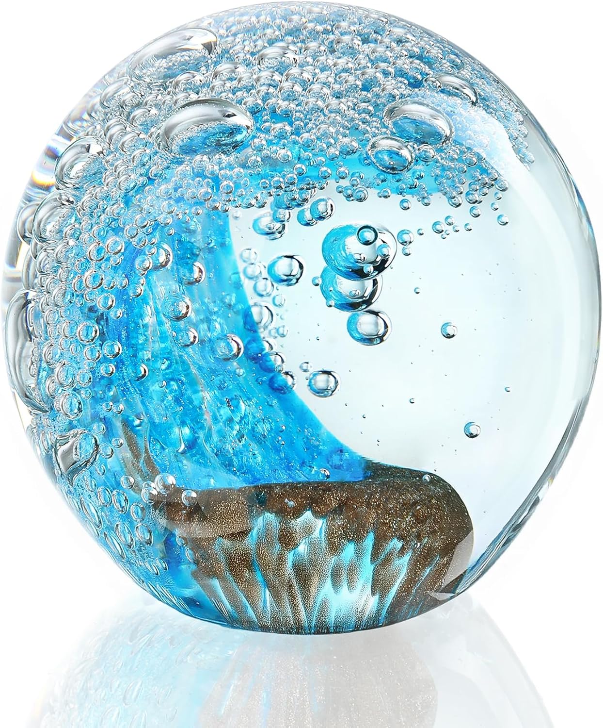 Green Ocean Wave Paperweight