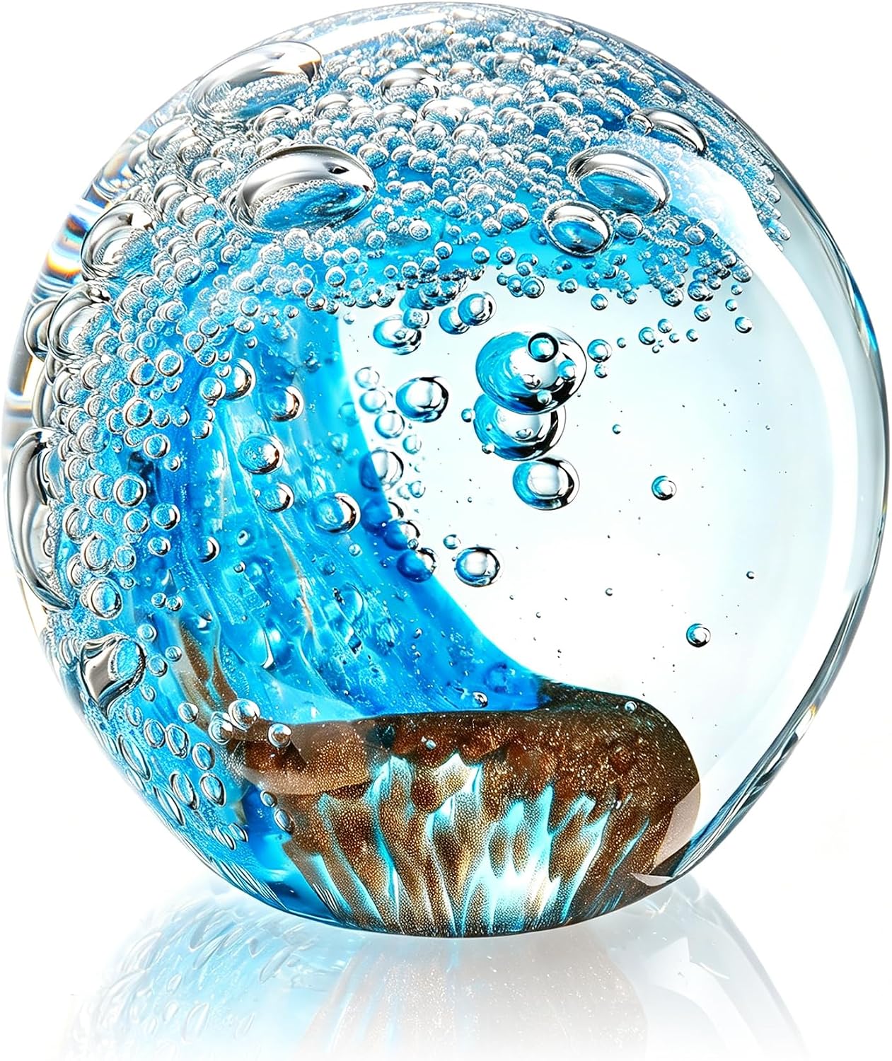 Green Ocean Wave Paperweight