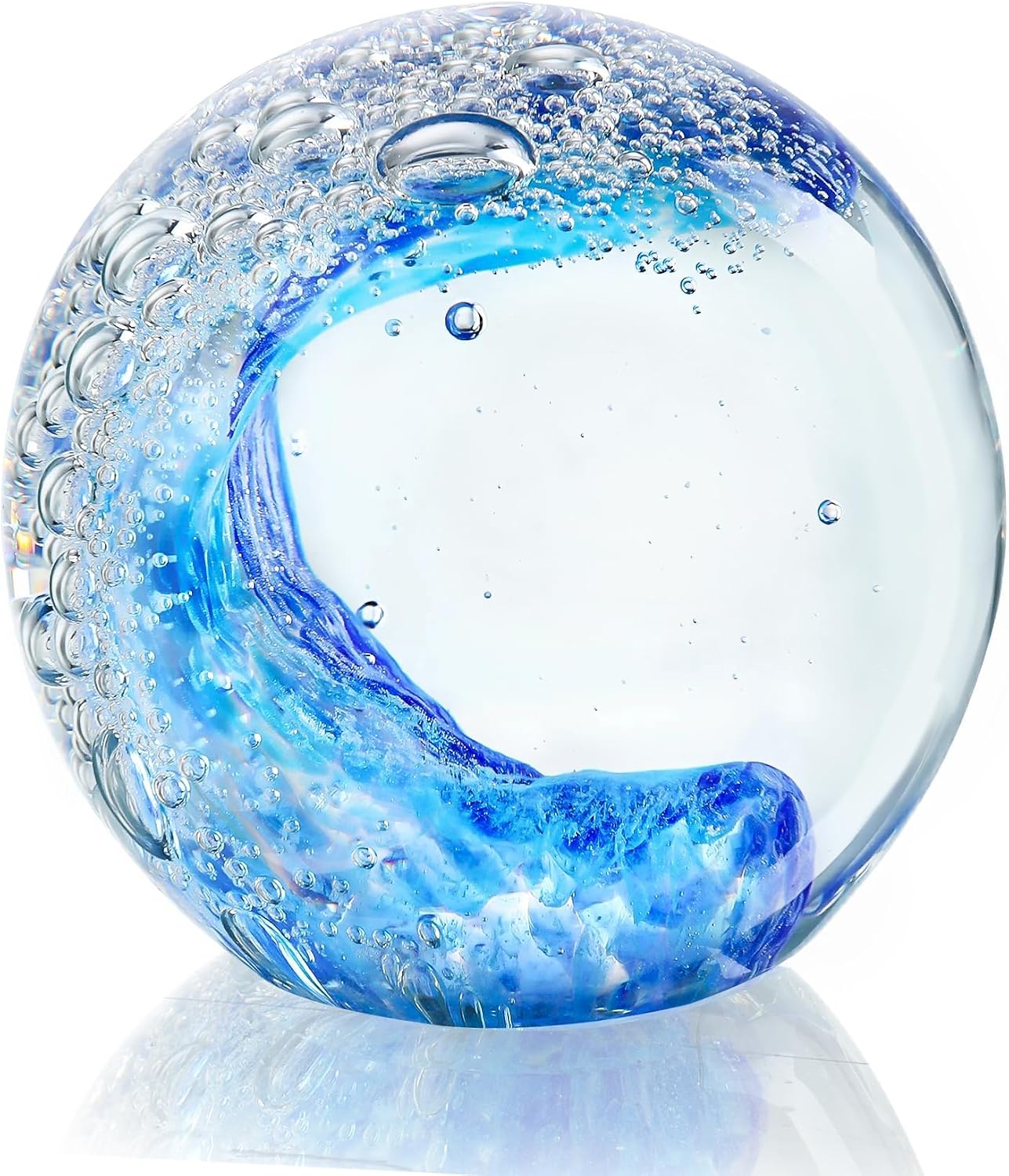 Green Ocean Wave Paperweight