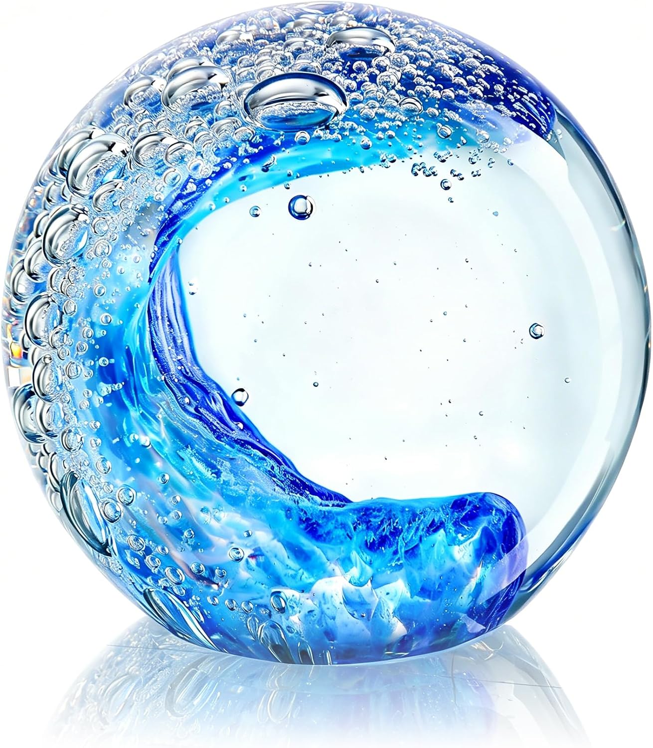Green Ocean Wave Paperweight