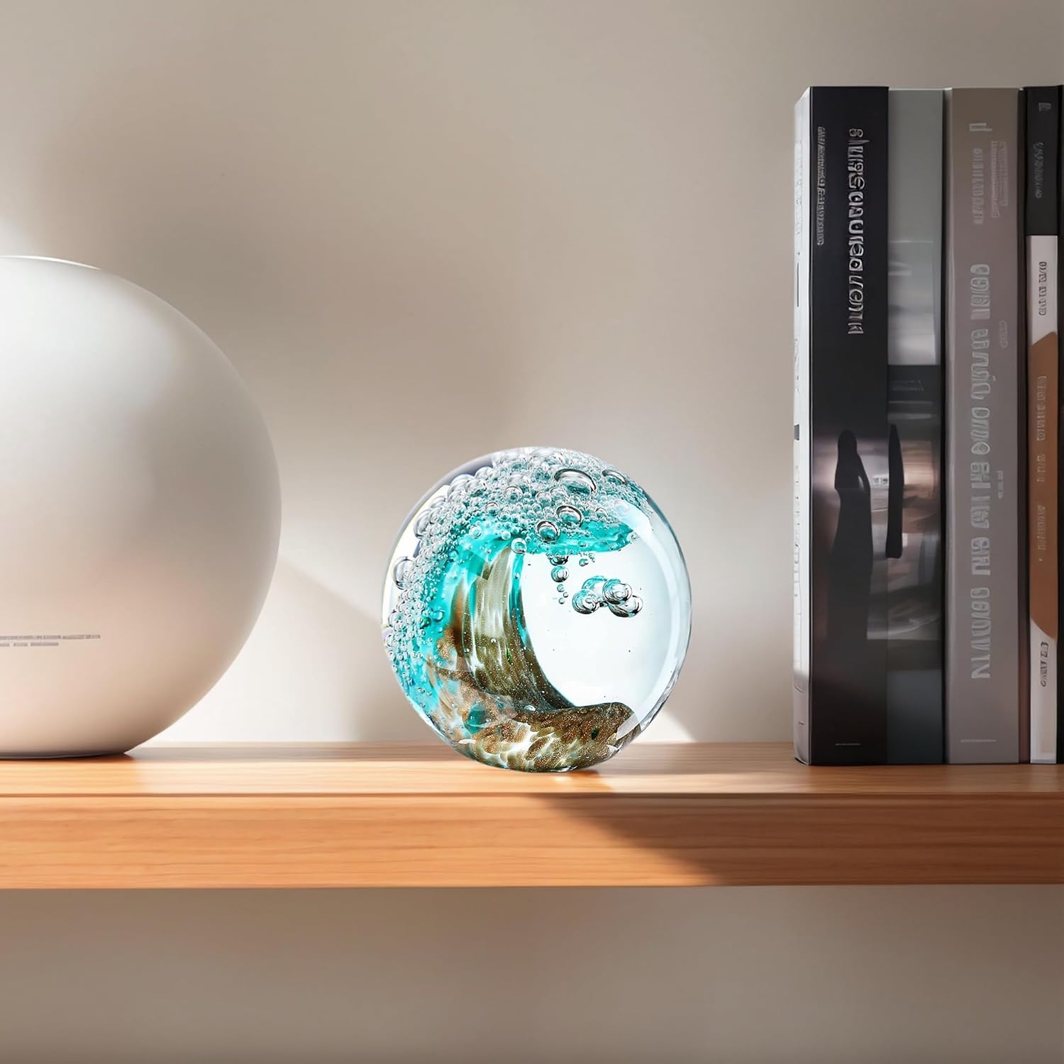 Green Ocean Wave Paperweight