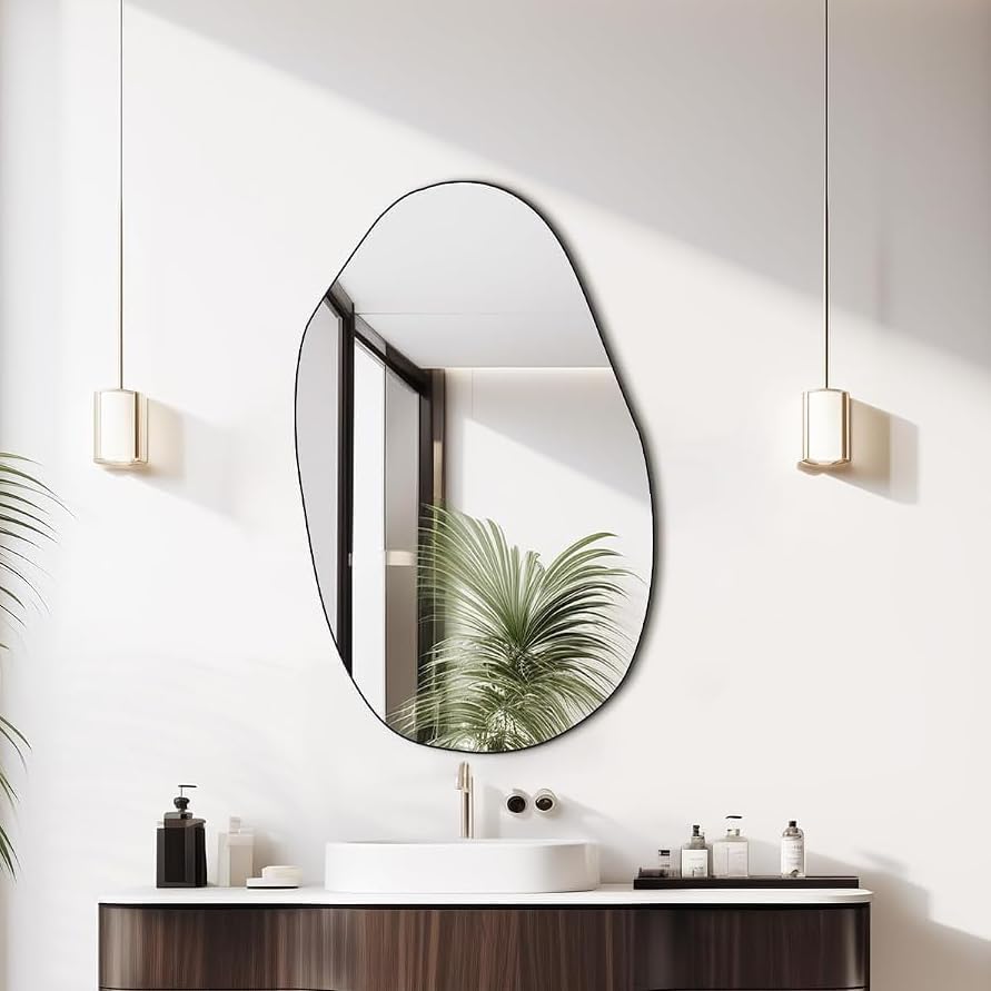 Irregular Frosted Wall Mirror