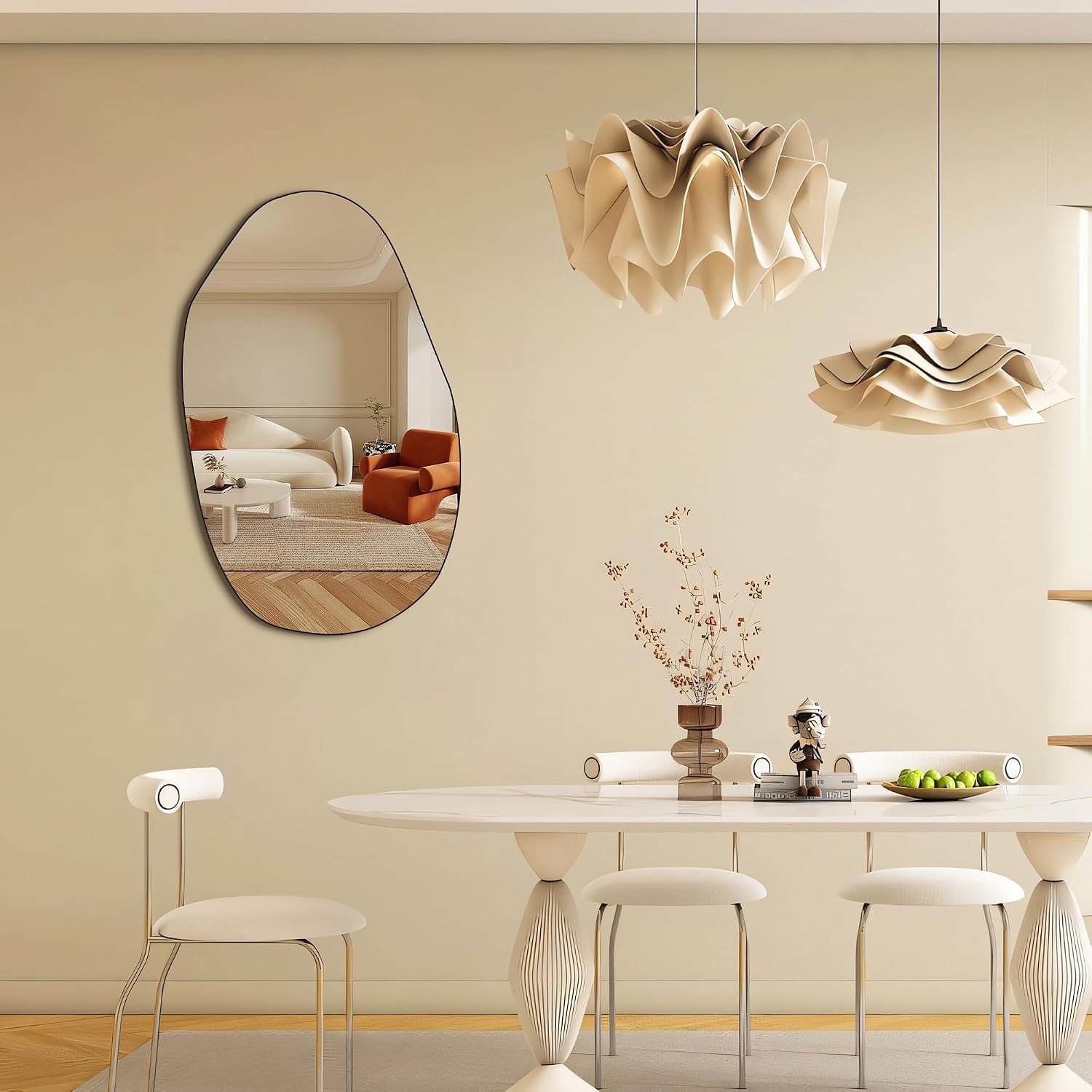 Irregular Frosted Wall Mirror