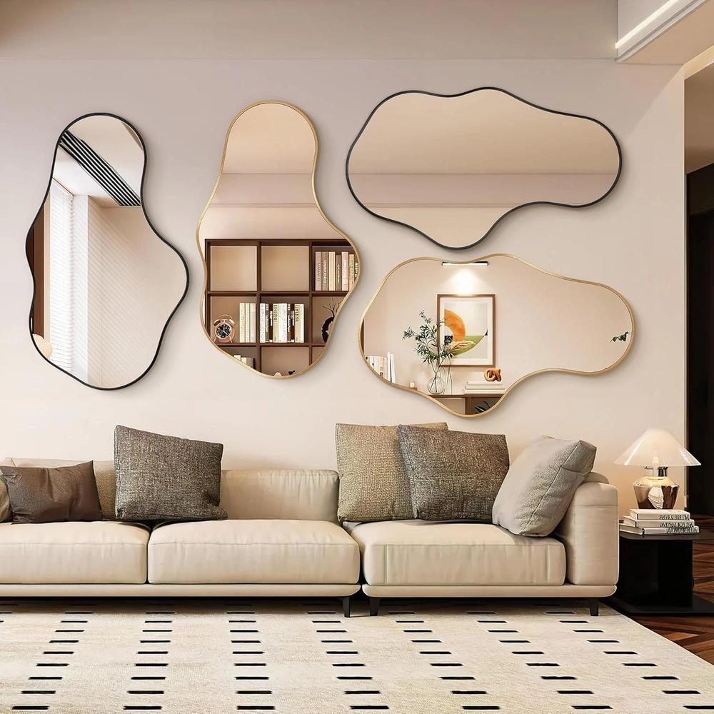 Irregular Gold Wall Mirror