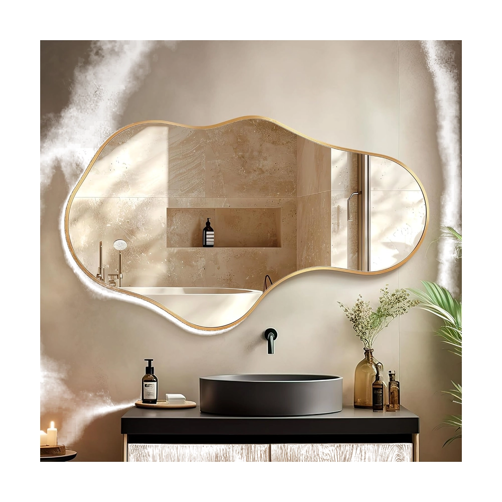 Irregular Gold Wall Mirror