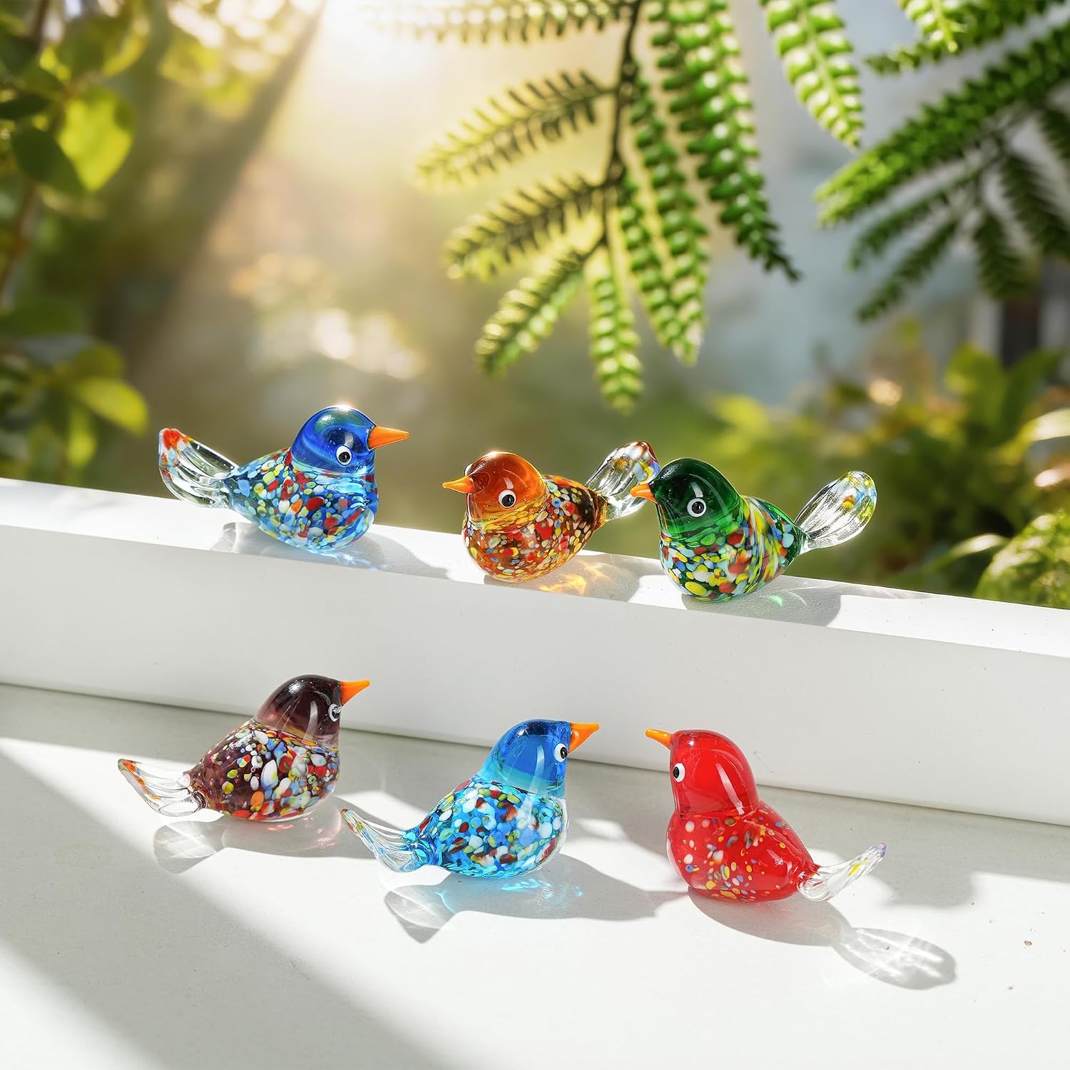 Miniature Glass Bird Figurines
