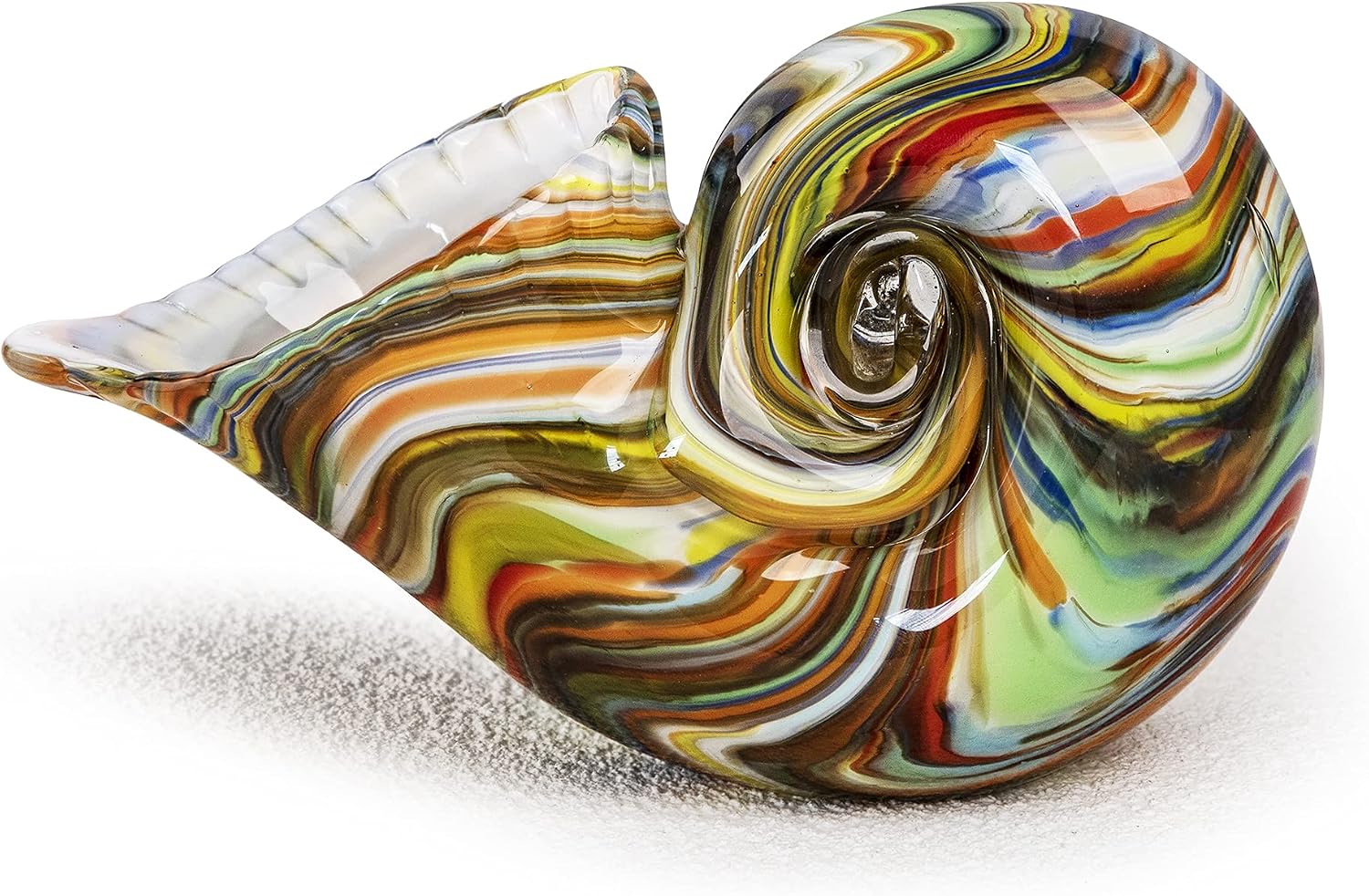 Multicolor Glass Nautilus Figurine