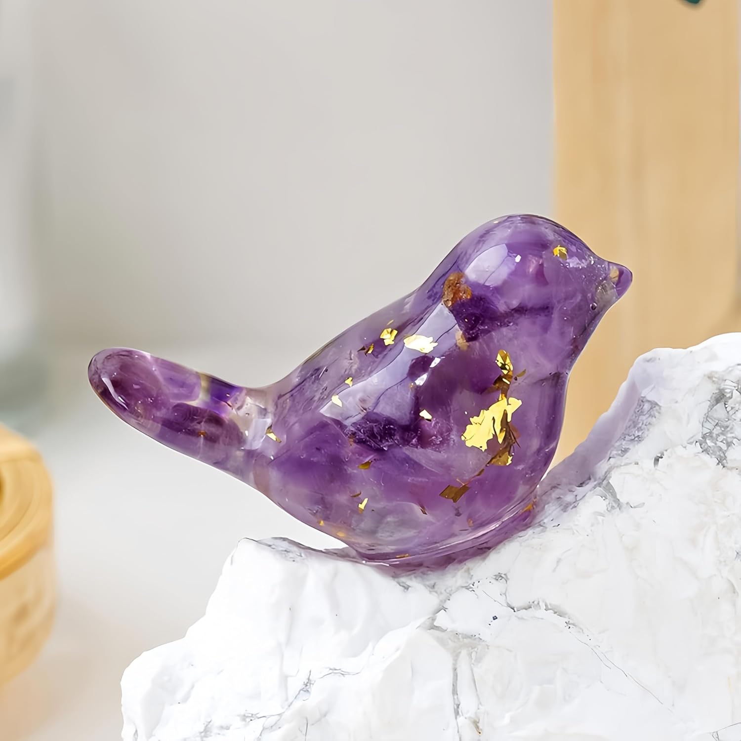 Multicolor Resin Bird Figurine