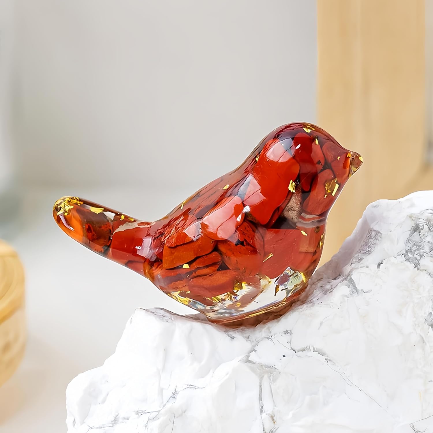 Multicolor Resin Bird Figurine