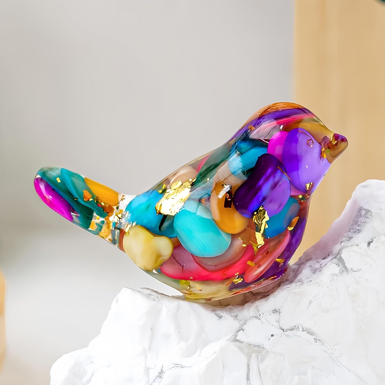 Multicolor Resin Bird Figurine