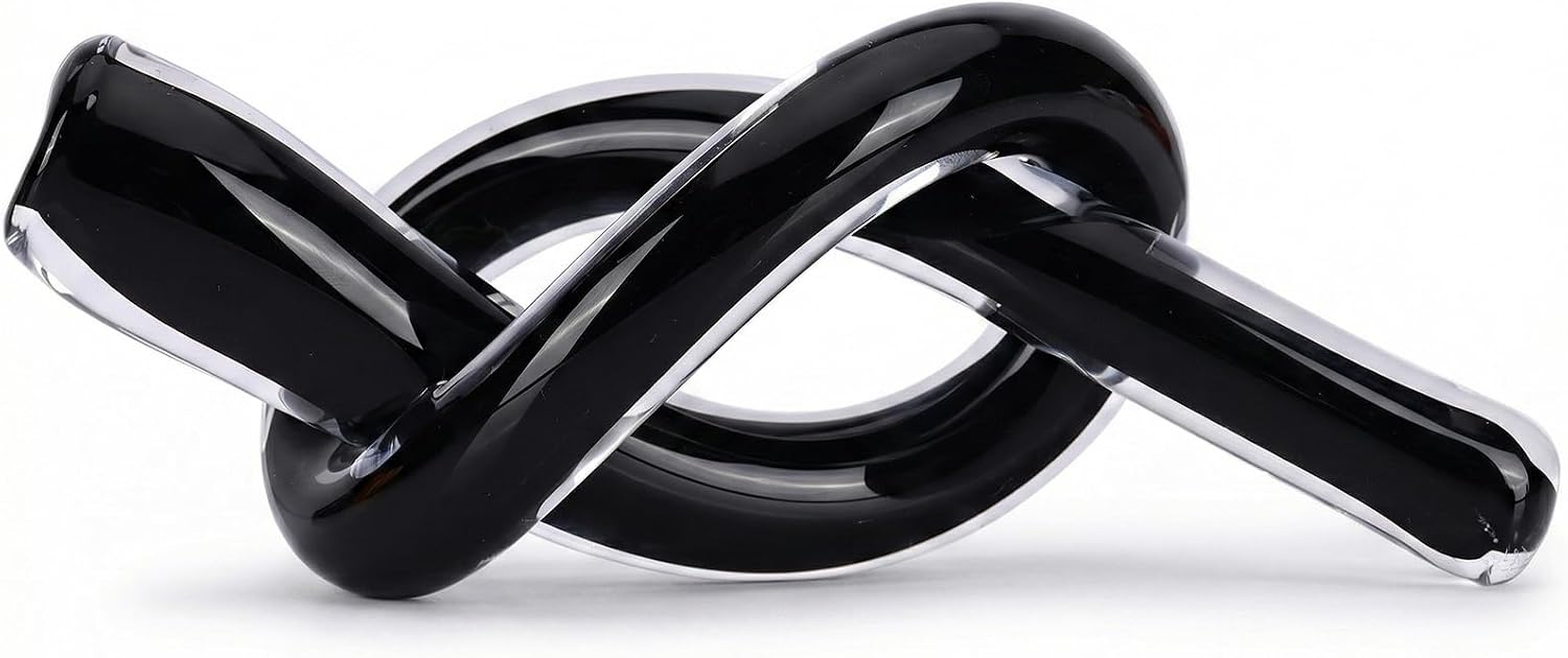 Orange Glass Knot Sculpture