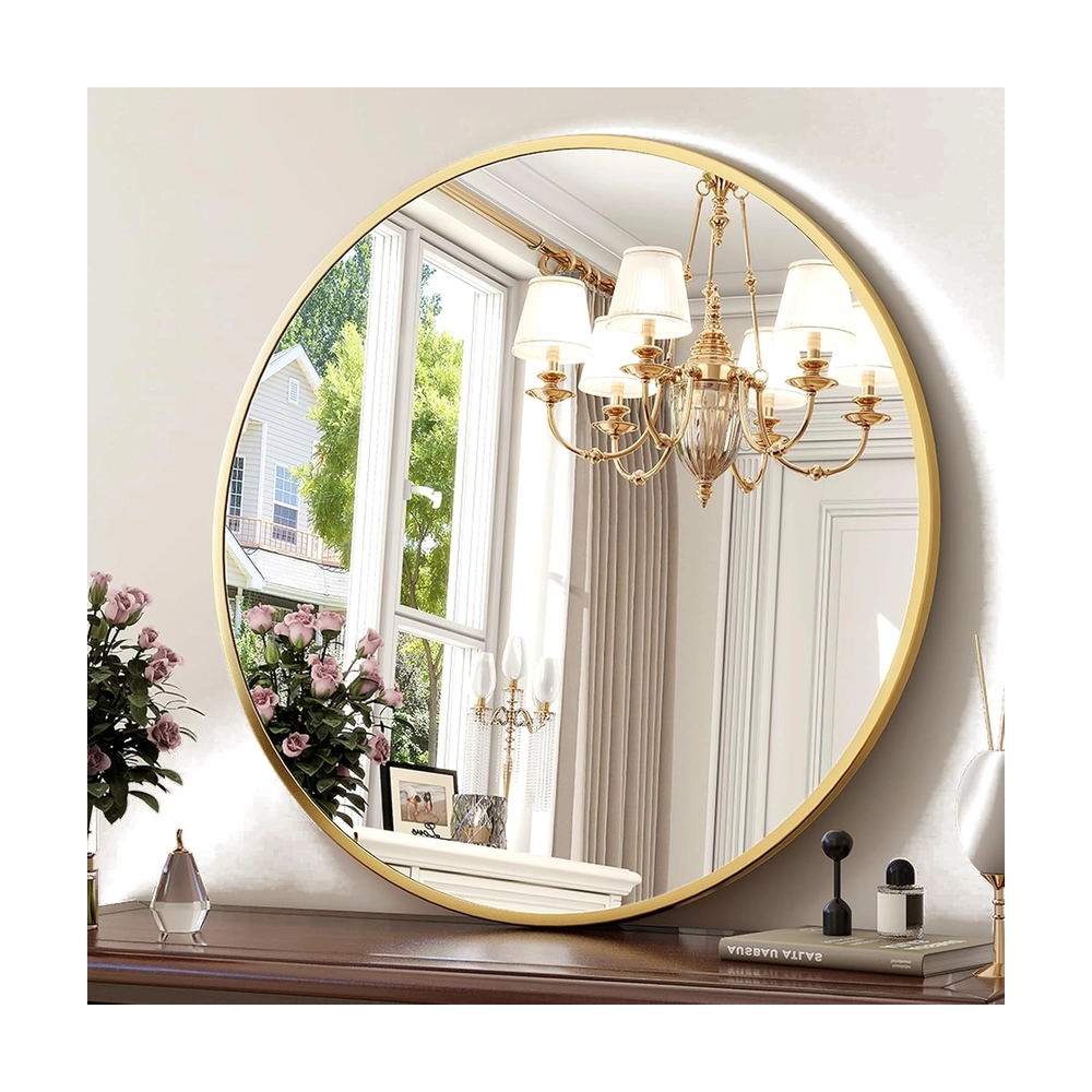 Round Gold Wall Mirror